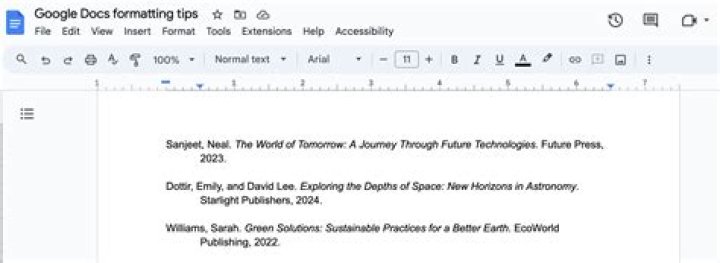 How to make a hanging indent in Google Docs, for works cited pages and other forms